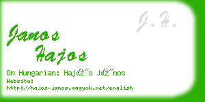 janos hajos business card